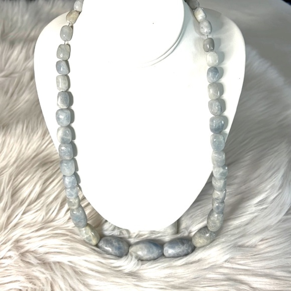 Jay King Mine Finds Blue Chalcedony Bead Necklace